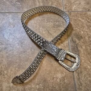 Silver Diamond Studded | RBS | 39 Rhinestone Belt